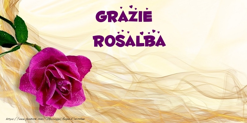 Cartoline di grazie - Fiori | Grazie Rosalba