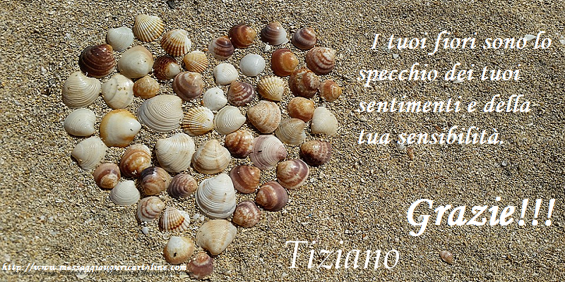 Cartoline di grazie - Cuore | Grazie Tiziano