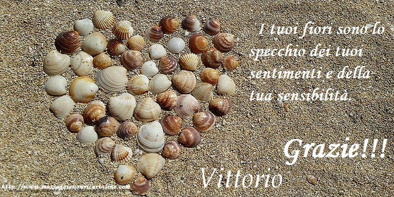  Cartoline di grazie - Cuore | Grazie Vittorio