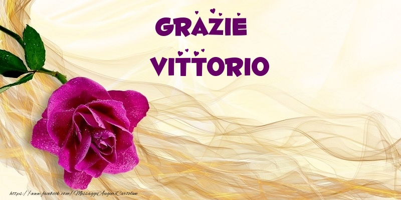 Cartoline di grazie - Grazie Vittorio