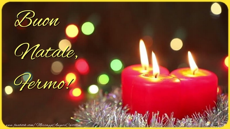 Cartoline di Natale - Albero Di Natale & Candele | Buon Natale, Fermo