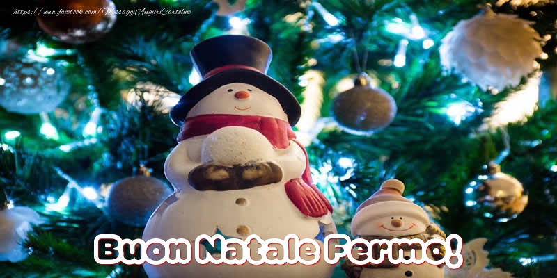 Cartoline di Natale - Pupazzo Di Neve | Buon Natale Fermo!
