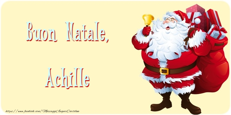 Cartoline di Natale - Babbo Natale | Buon Natale, Achille