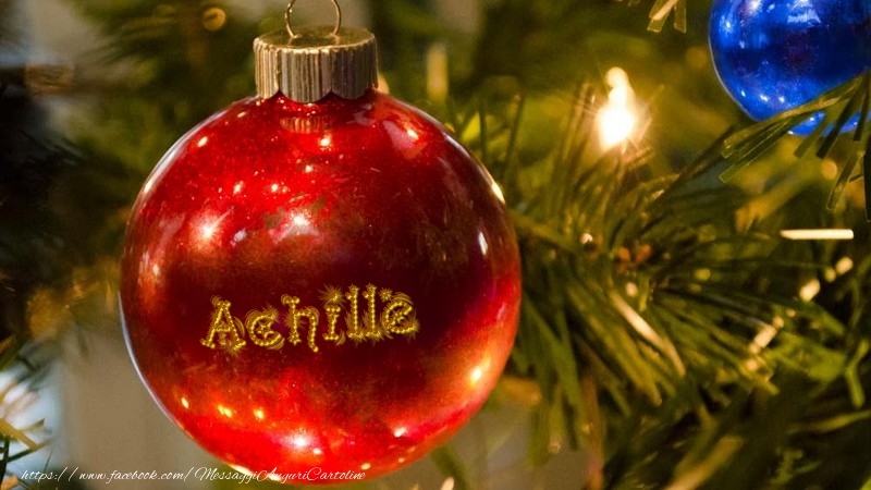 Cartoline di Natale - Il tuo nome sul globo di Natale Achille
