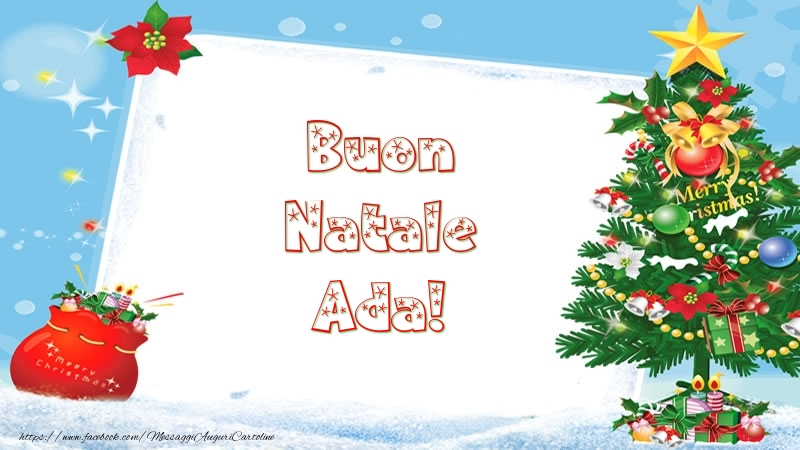 Cartoline di Natale - Albero Di Natale & Regalo | Buon Natale Ada!