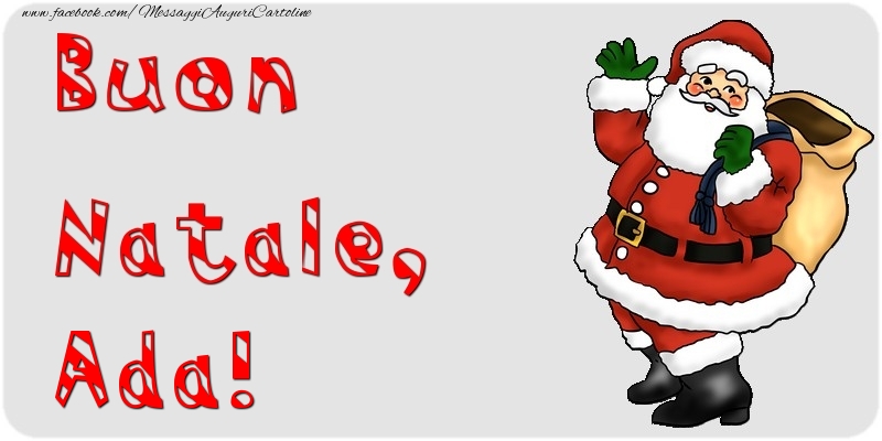 Cartoline di Natale - Babbo Natale & Regalo | Buon Natale, Ada