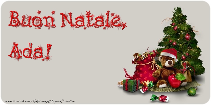 Cartoline di Natale - Albero Di Natale & Animali & Regalo | Buon Natale, Ada