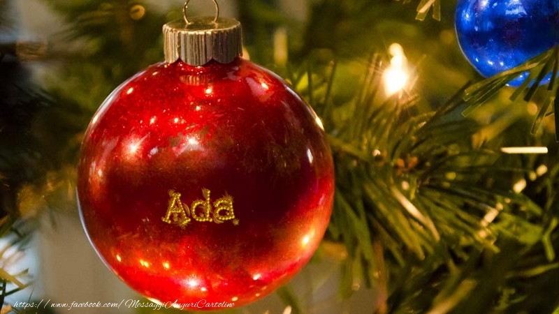 Cartoline di Natale - Il tuo nome sul globo di Natale Ada
