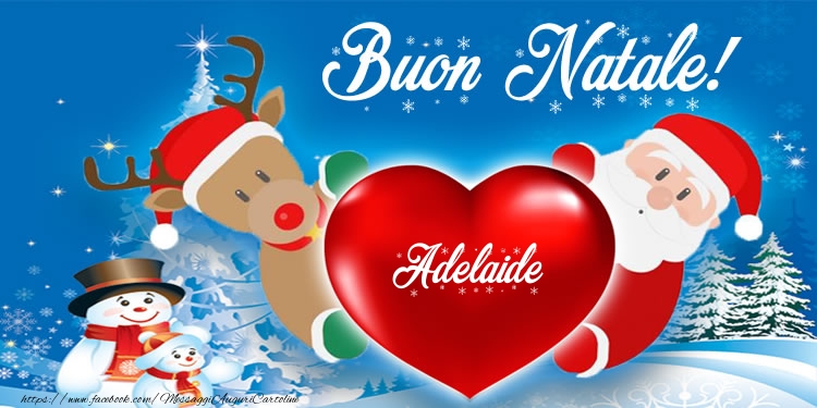 Cartoline di Natale -  Testo nel cuore! Buon Natale Adelaide!