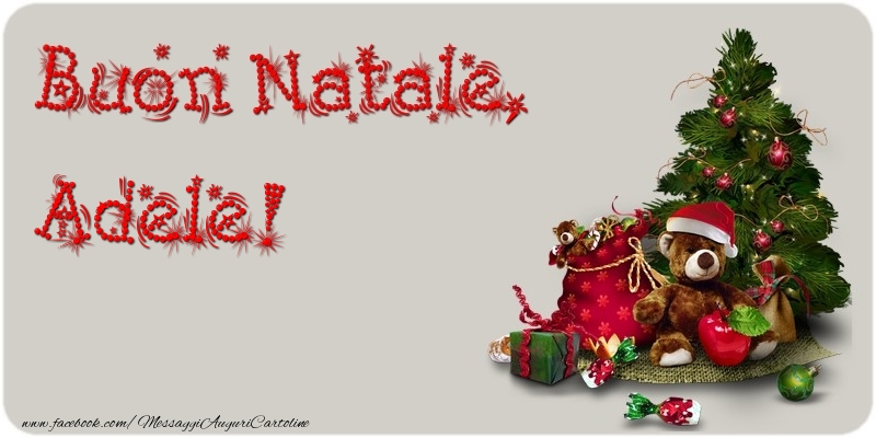 Cartoline di Natale - Albero Di Natale & Animali & Regalo | Buon Natale, Adele
