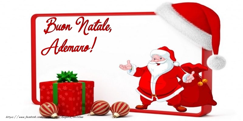 Cartoline di Natale - Babbo Natale & Palle Di Natale & Regalo | Buon Natale, Ademaro