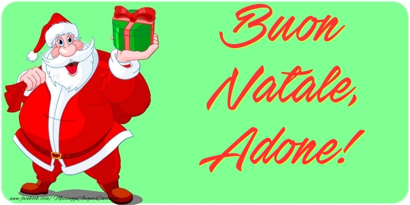 Cartoline di Natale - Babbo Natale & Regalo | Buon Natale, Adone