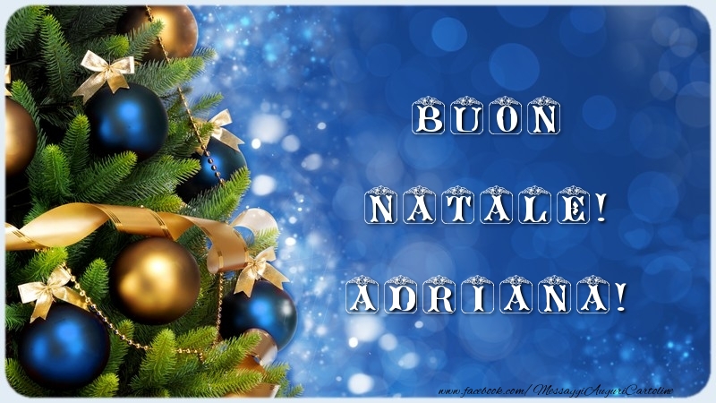 Cartoline di Natale - Albero Di Natale & Palle Di Natale | Buon Natale! Adriana