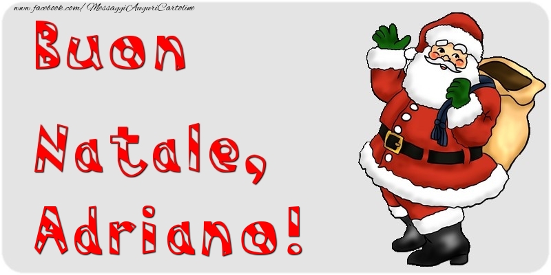 Cartoline di Natale - Babbo Natale & Regalo | Buon Natale, Adriano