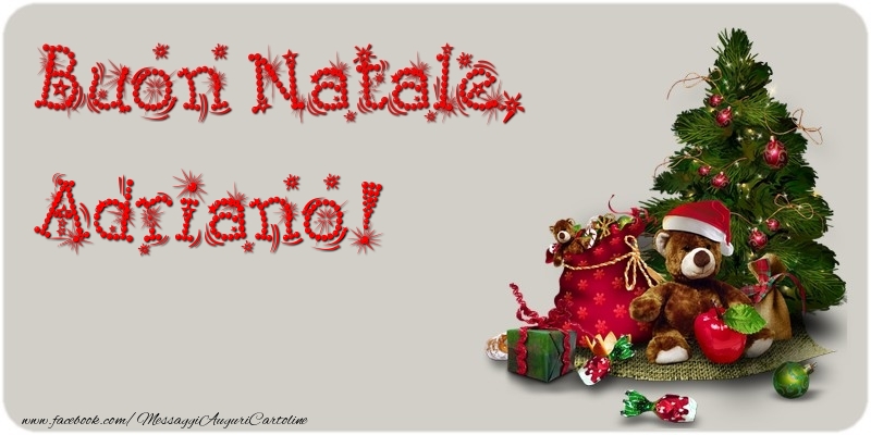 Cartoline di Natale - Albero Di Natale & Animali & Regalo | Buon Natale, Adriano