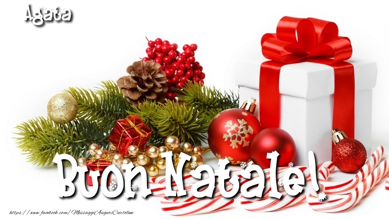  Cartoline di Natale - Albero Di Natale & Regalo | Buon Natale! Agata