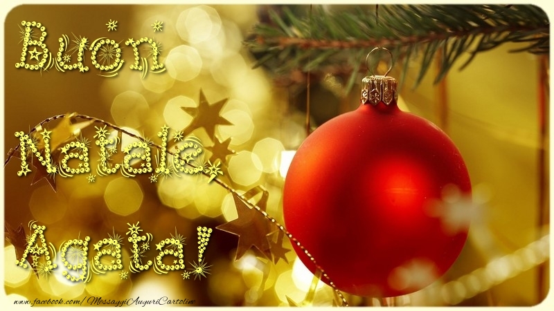 Cartoline di Natale - Albero Di Natale & Palle Di Natale | Buon Natale, Agata