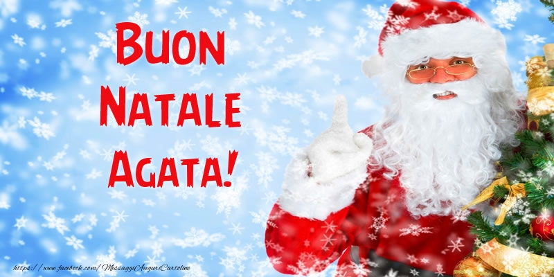 Cartoline di Natale - Babbo Natale | Buon Natale Agata!