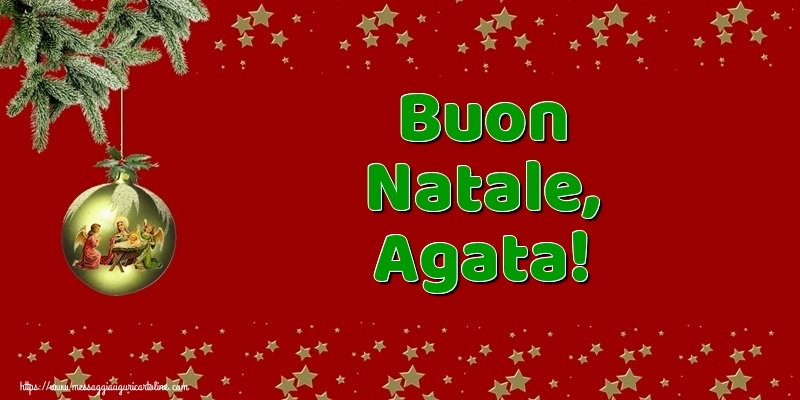 Cartoline di Natale - Palle Di Natale | Buon Natale, Agata!