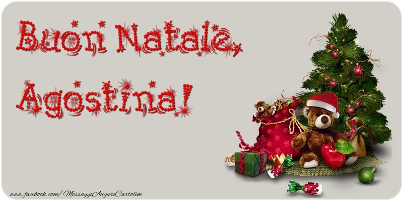 Cartoline di Natale - Albero Di Natale & Animali & Regalo | Buon Natale, Agostina