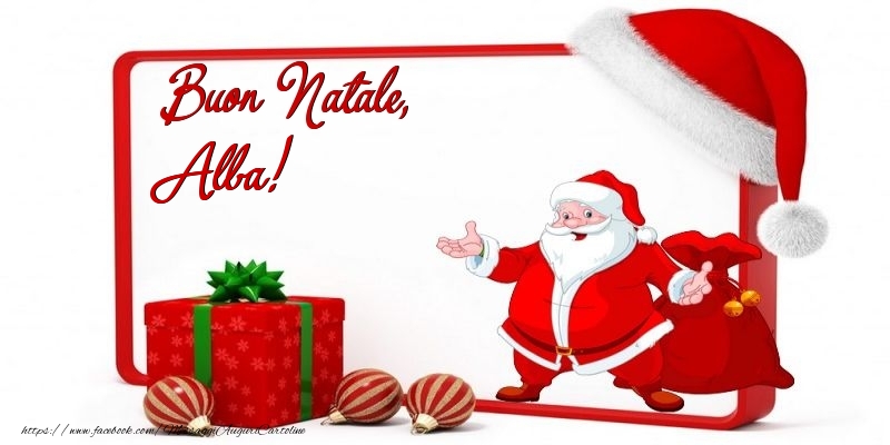 Cartoline di Natale - Babbo Natale & Palle Di Natale & Regalo | Buon Natale, Alba