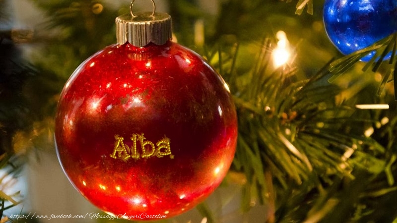 Cartoline di Natale - Il tuo nome sul globo di Natale Alba