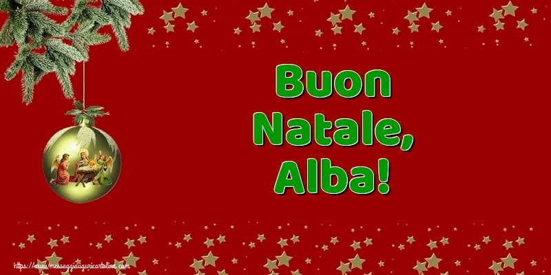 Cartoline di Natale - Buon Natale, Alba!