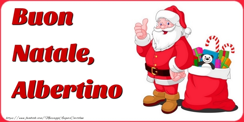 Cartoline di Natale - Babbo Natale | Buon Natale, Albertino