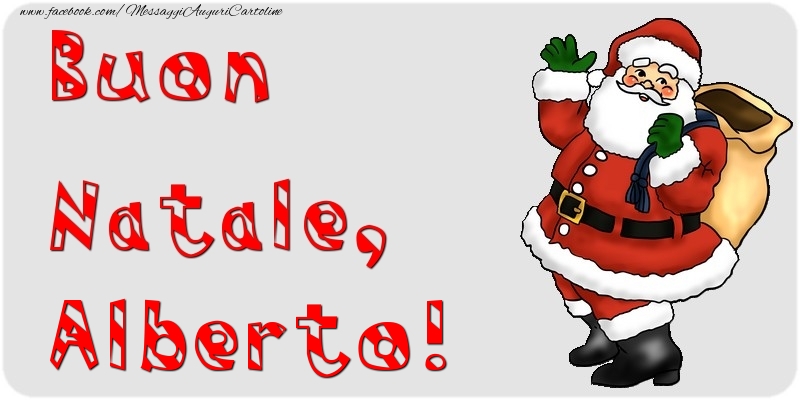 Cartoline di Natale - Babbo Natale & Regalo | Buon Natale, Alberto