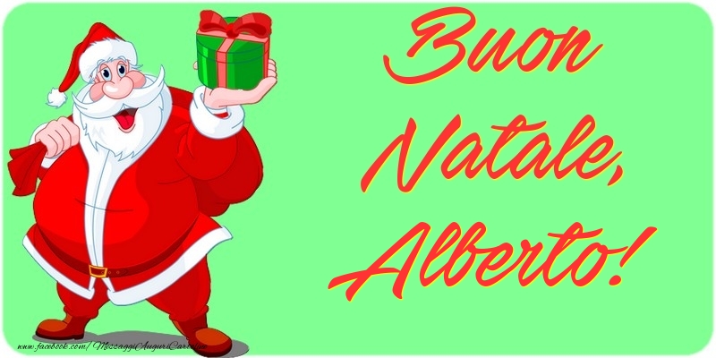 Cartoline di Natale - Babbo Natale & Regalo | Buon Natale, Alberto