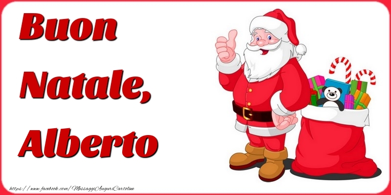 Cartoline di Natale - Buon Natale, Alberto