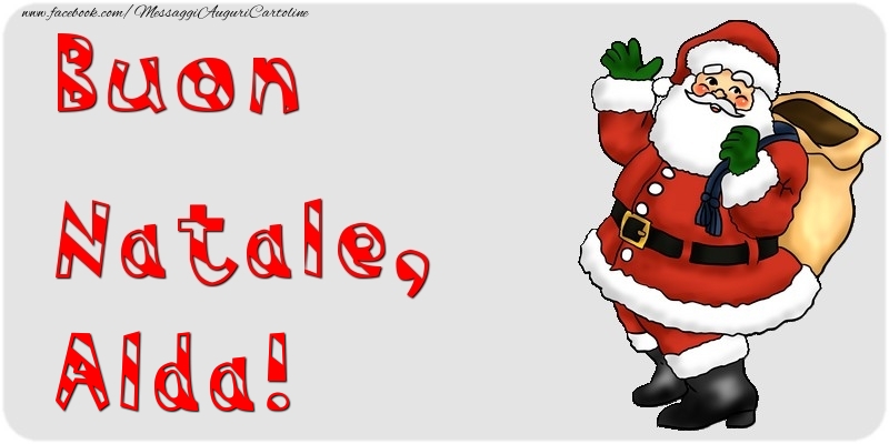 Cartoline di Natale - Babbo Natale & Regalo | Buon Natale, Alda