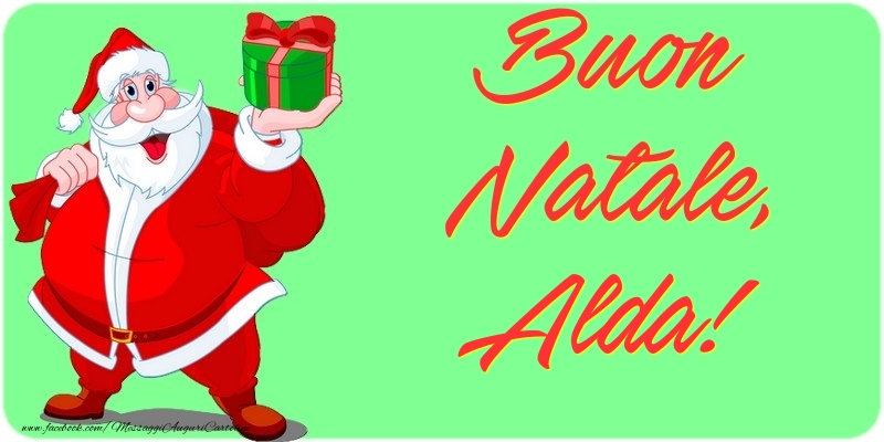 Cartoline di Natale - Babbo Natale & Regalo | Buon Natale, Alda
