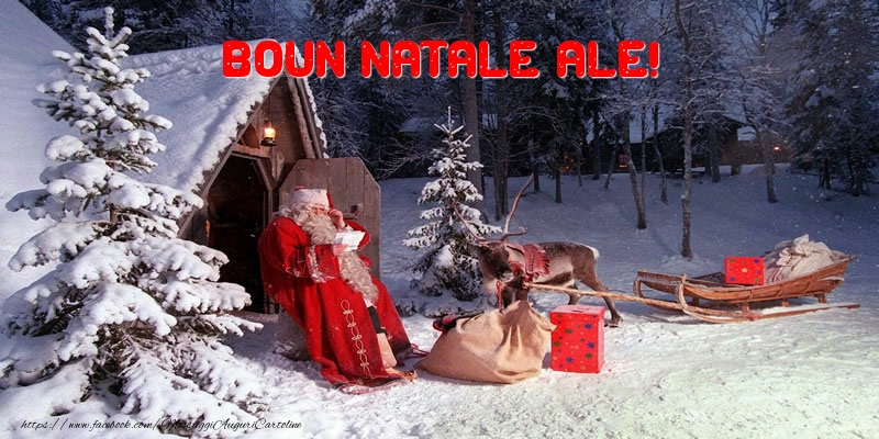 Cartoline di Natale - Boun Natale Ale!