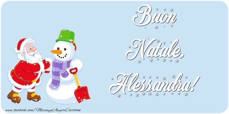 Cartoline di Natale - Babbo Natale | Buon Natale, Alessandra