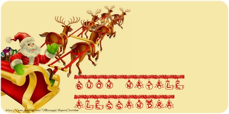 Cartoline di Natale - BUON NATALE Alessandra