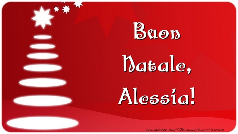 Cartoline di Natale - Albero Di Natale | Buon Natale, Alessia