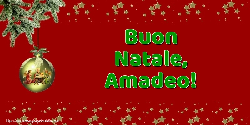 Cartoline di Natale - Buon Natale, Amadeo!