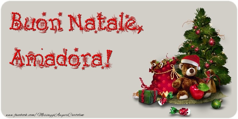 Cartoline di Natale - Albero Di Natale & Animali & Regalo | Buon Natale, Amadora