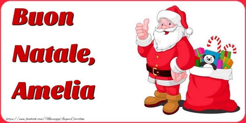 Cartoline di Natale - Babbo Natale | Buon Natale, Amelia