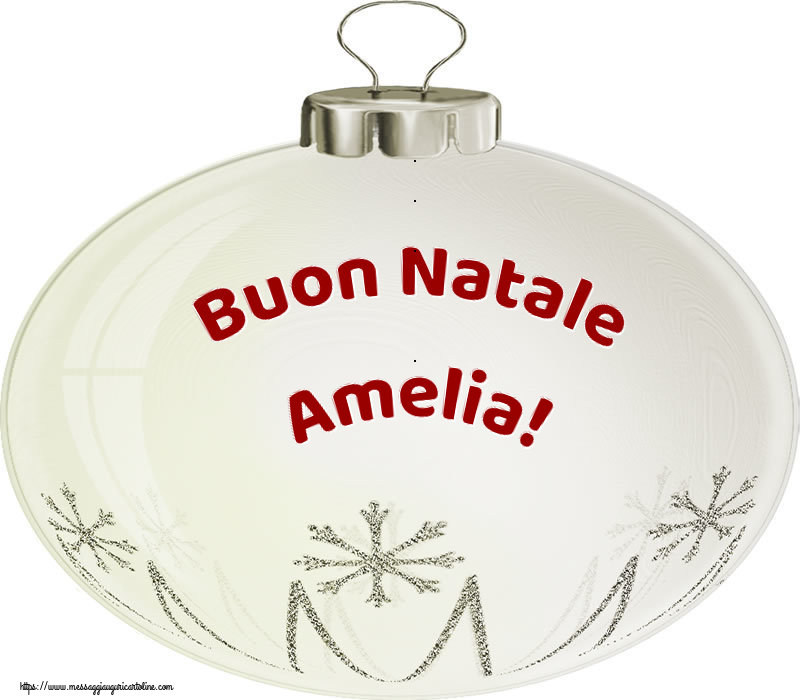 Cartoline di Natale - Palle Di Natale | Buon Natale Amelia!