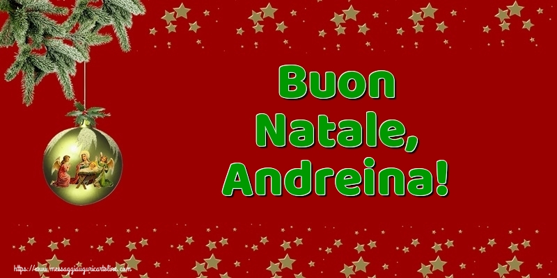 Cartoline di Natale - Palle Di Natale | Buon Natale, Andreina!