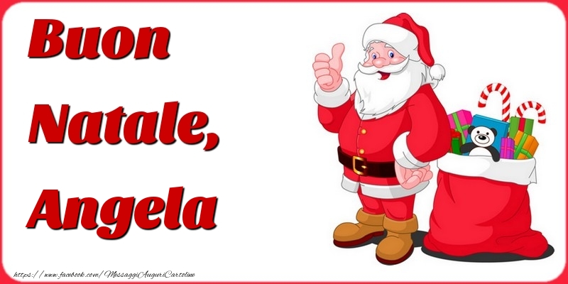 Cartoline di Natale - Babbo Natale | Buon Natale, Angela
