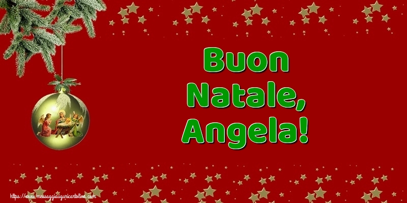 Cartoline di Natale - Palle Di Natale | Buon Natale, Angela!
