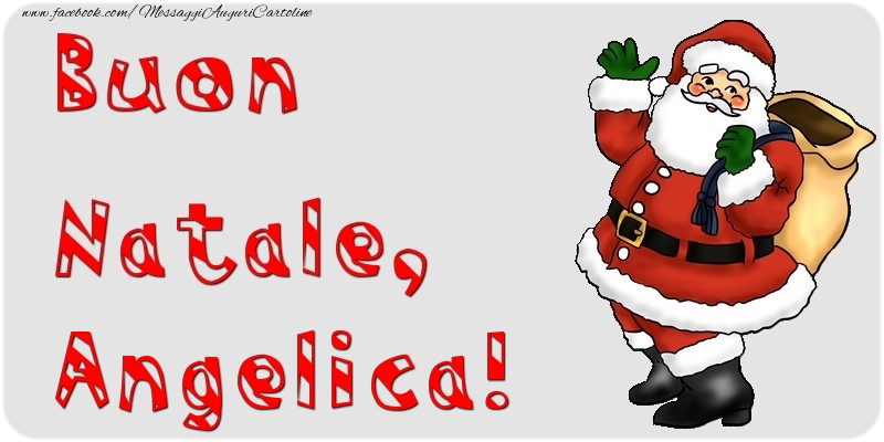 Cartoline di Natale - Babbo Natale & Regalo | Buon Natale, Angelica