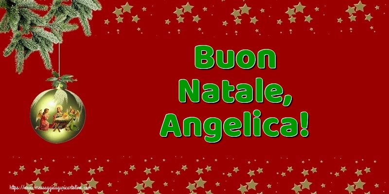 Cartoline di Natale - Buon Natale, Angelica!