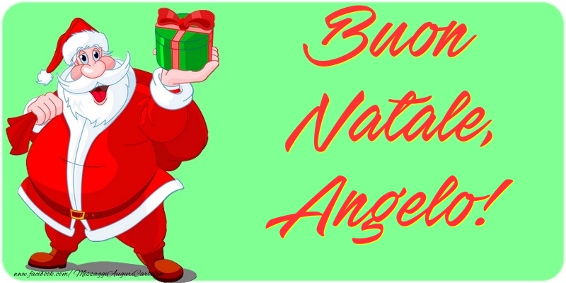 Cartoline di Natale - Babbo Natale & Regalo | Buon Natale, Angelo