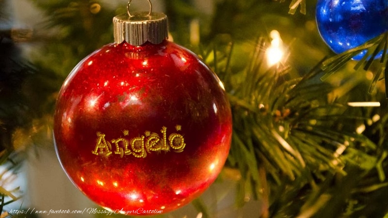 Cartoline di Natale - Il tuo nome sul globo di Natale Angelo
