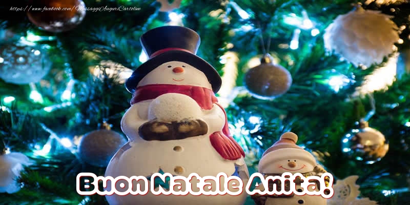 Cartoline di Natale - Pupazzo Di Neve | Buon Natale Anita!