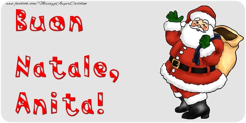 Cartoline di Natale - Babbo Natale & Regalo | Buon Natale, Anita